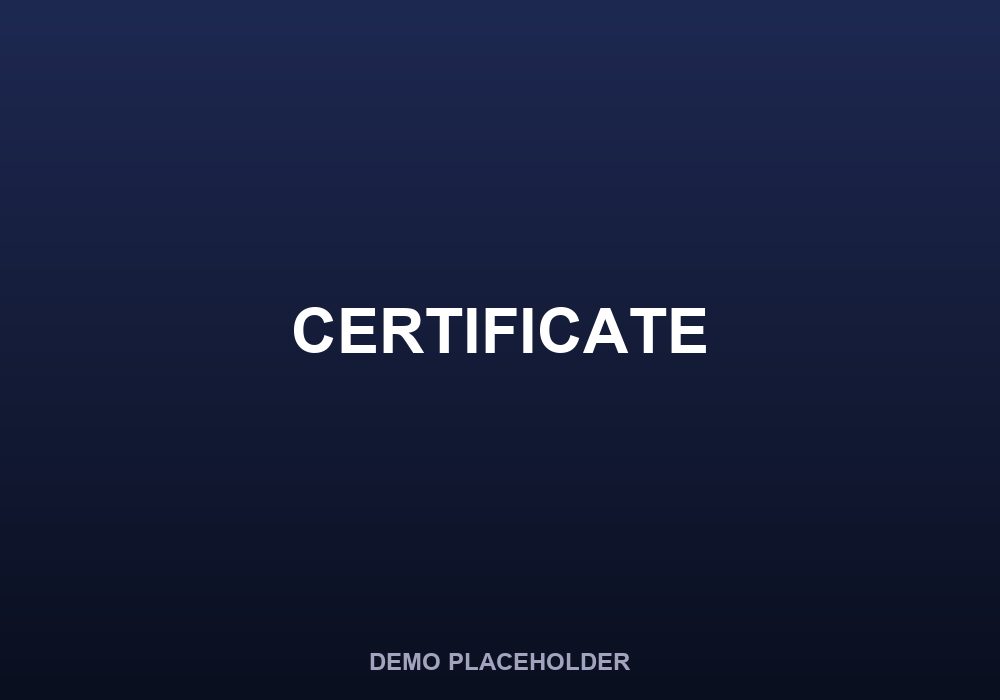 Sample certificate of completion